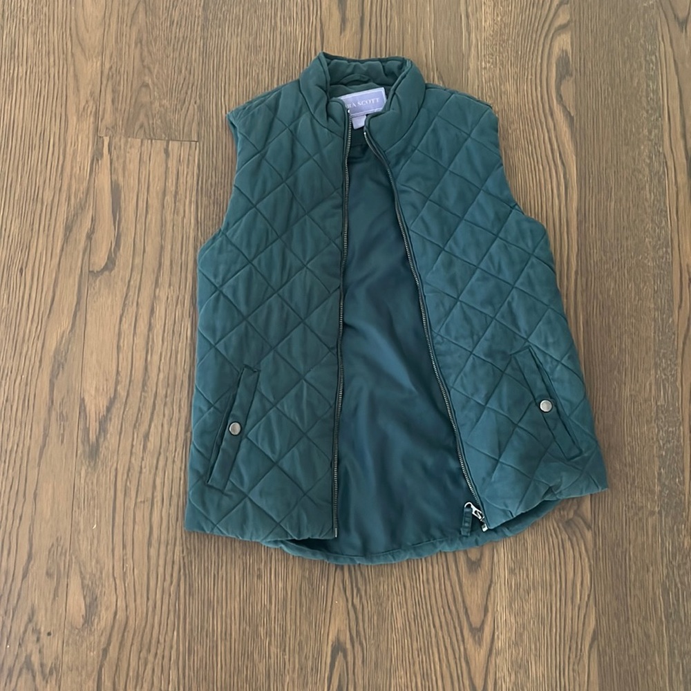 laura scott green vest